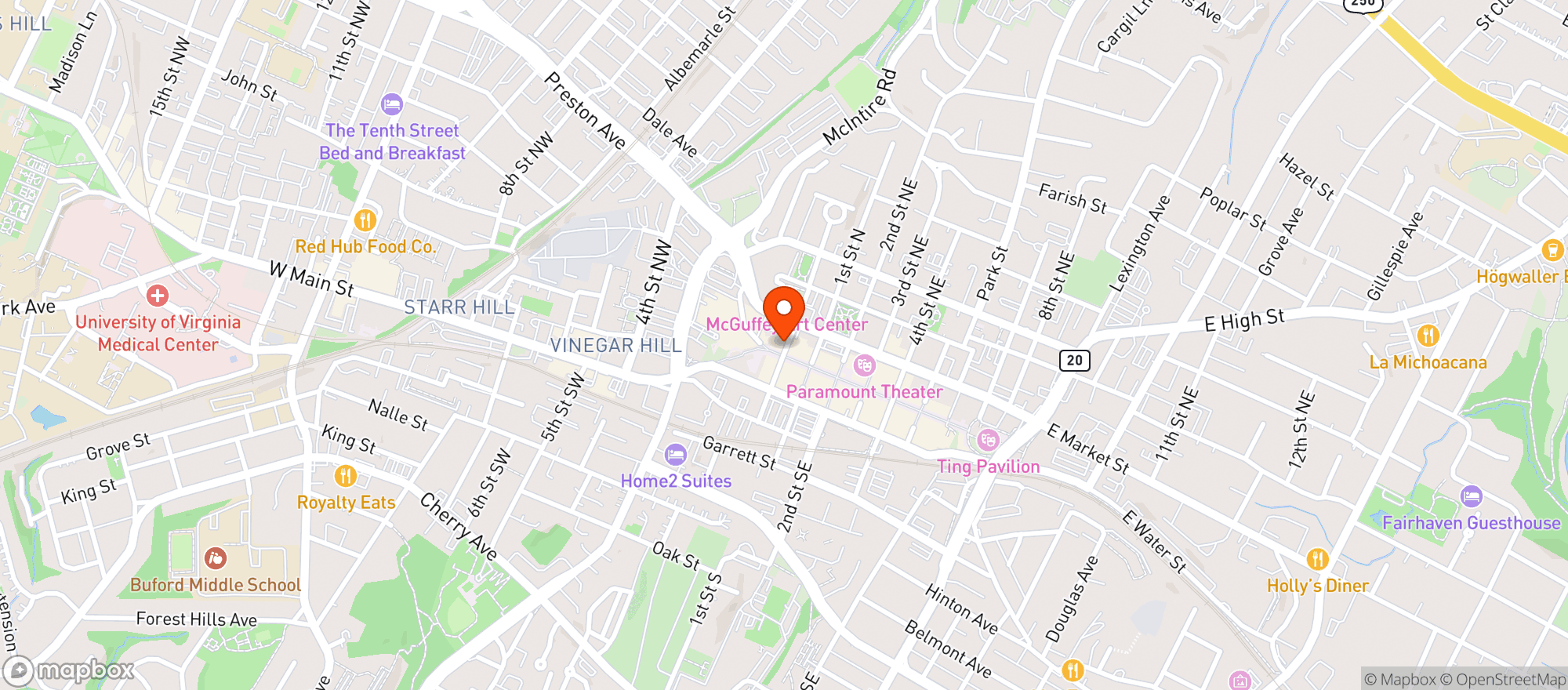 Map showing Rockfish Brewing Company