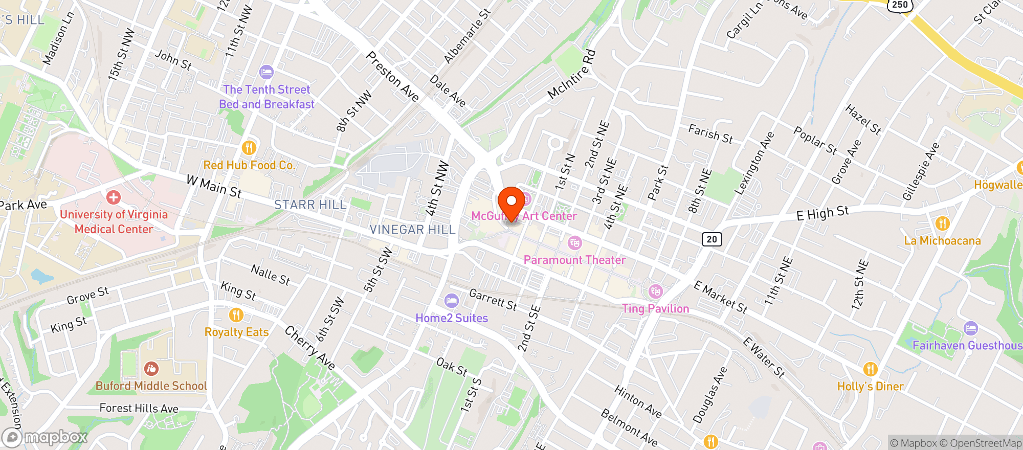 Map showing Lucky Blues