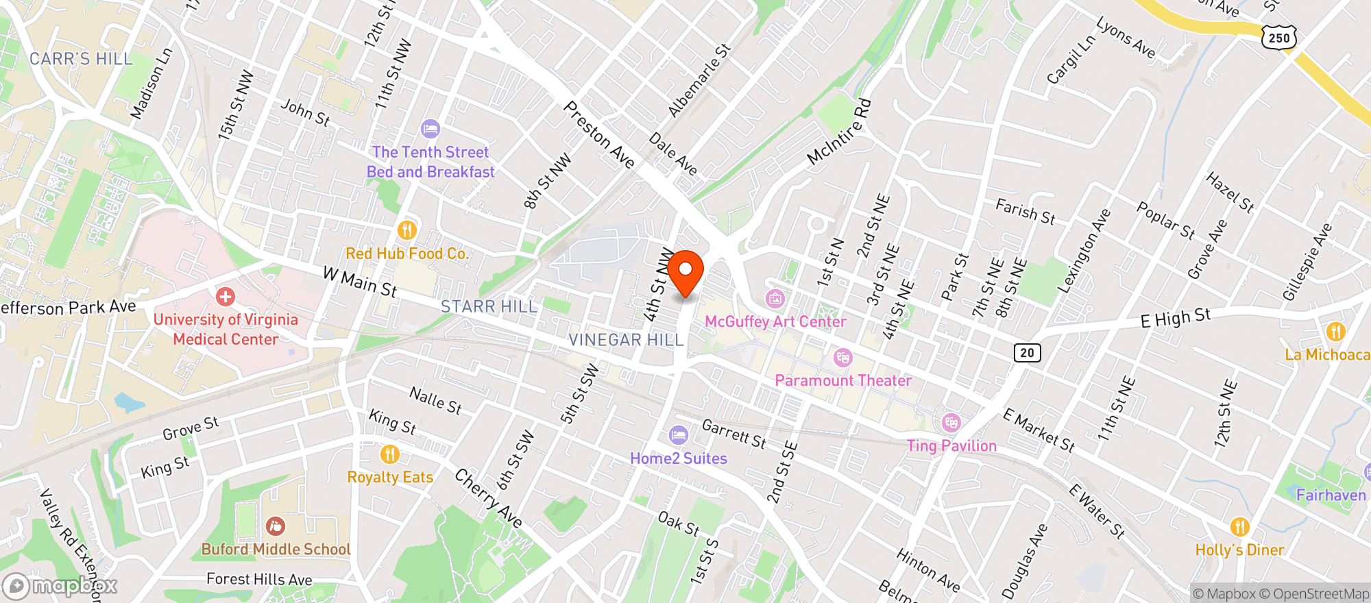 Map showing Vision Bbq
