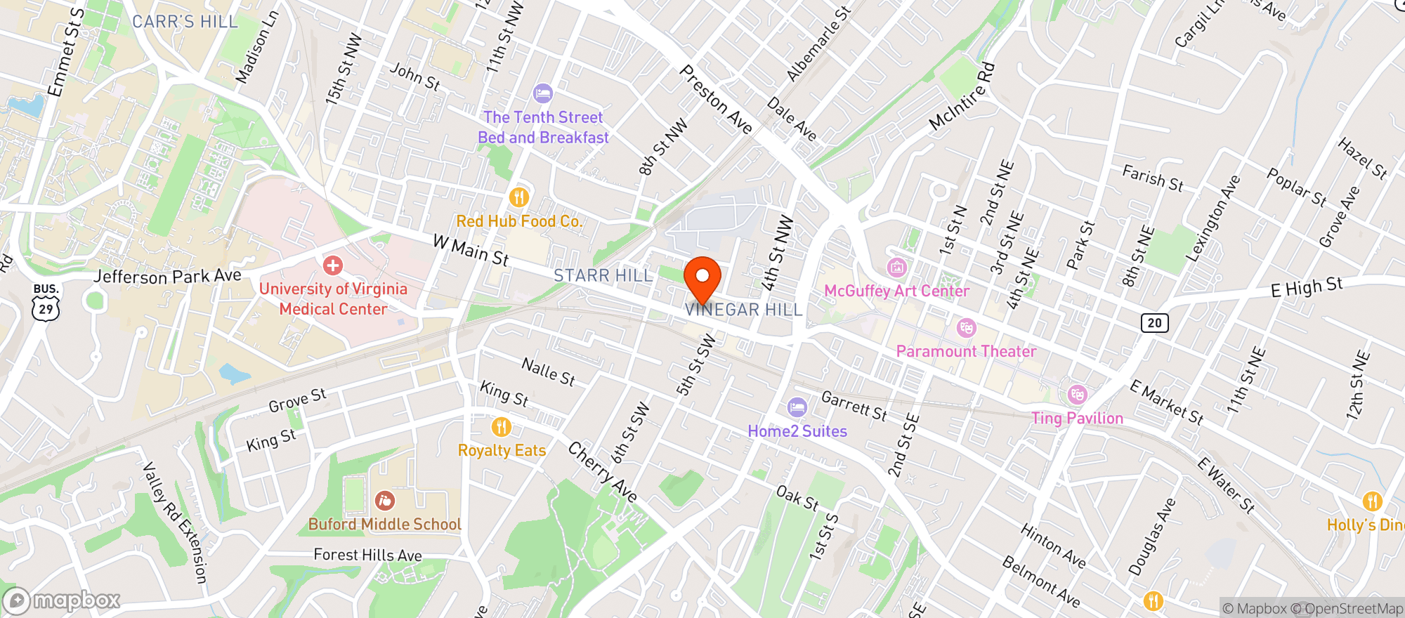 Map showing Oakhart Social