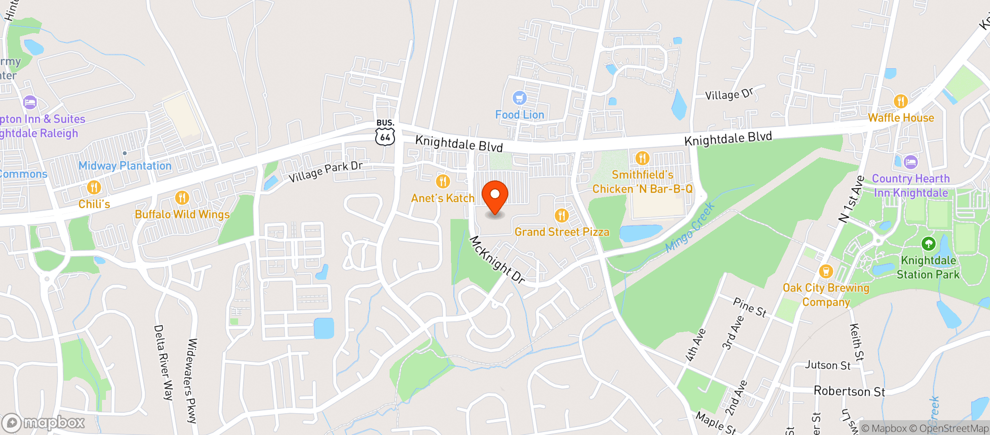 Map showing Walmart