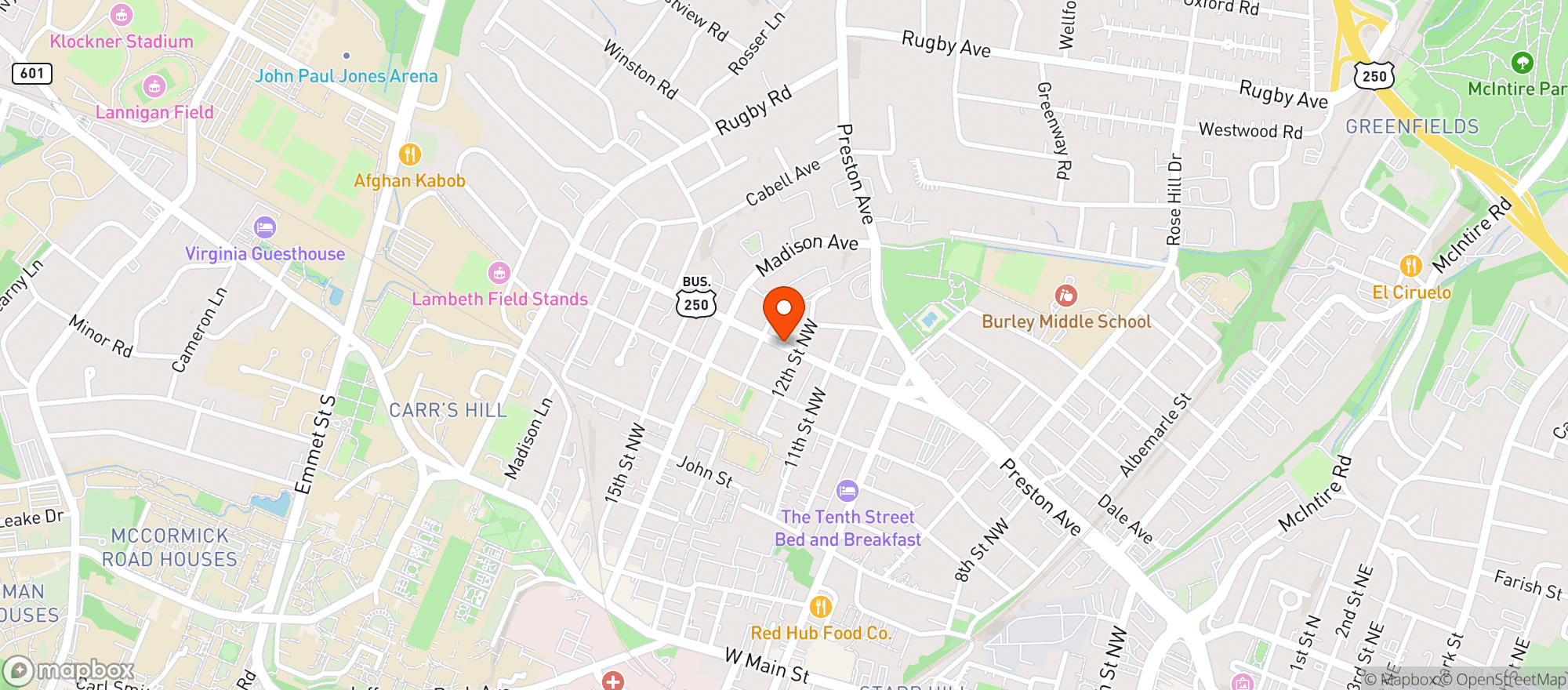 Map showing Quik Mart