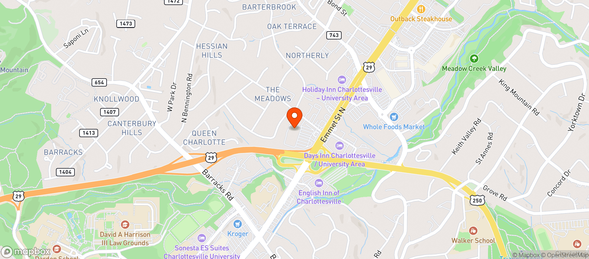Map showing World Market Charlottesville