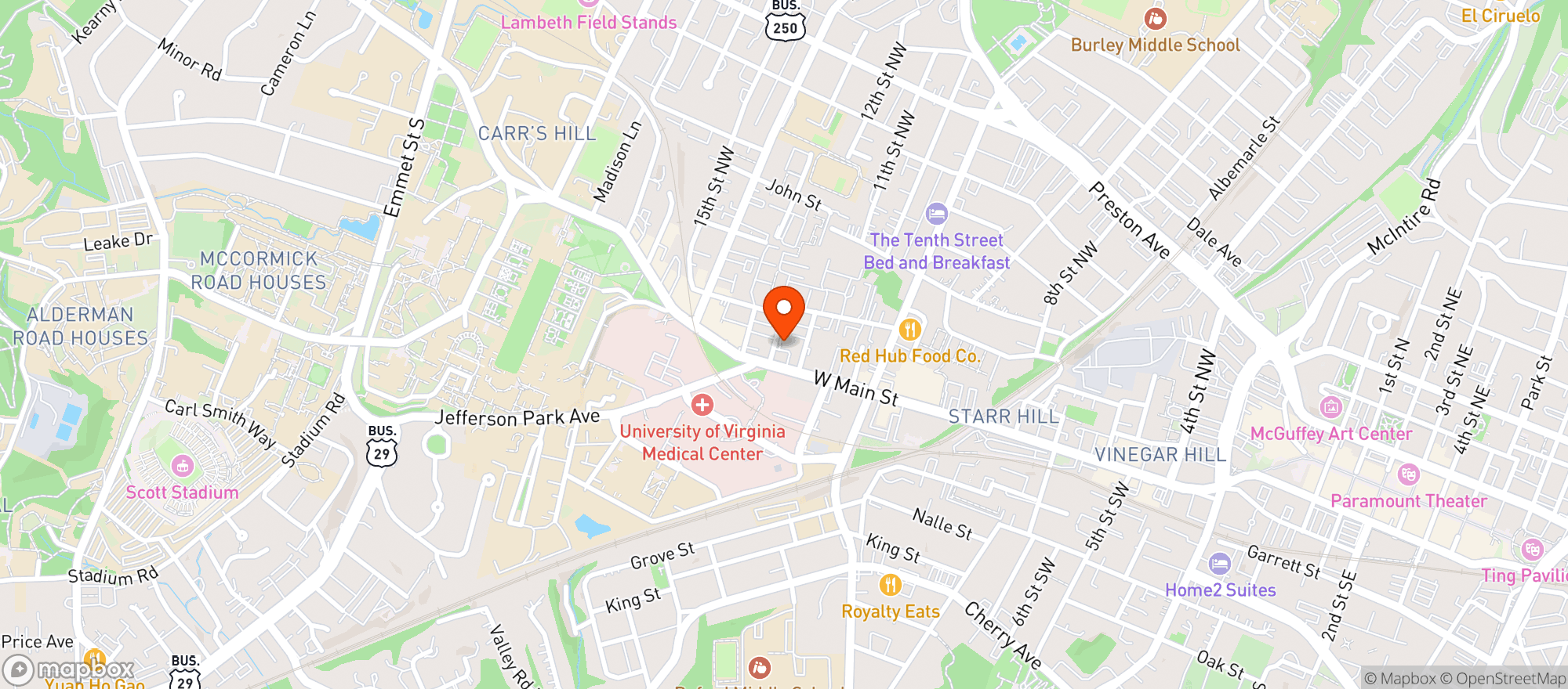 Map showing Courtyard By Marriott #chodt