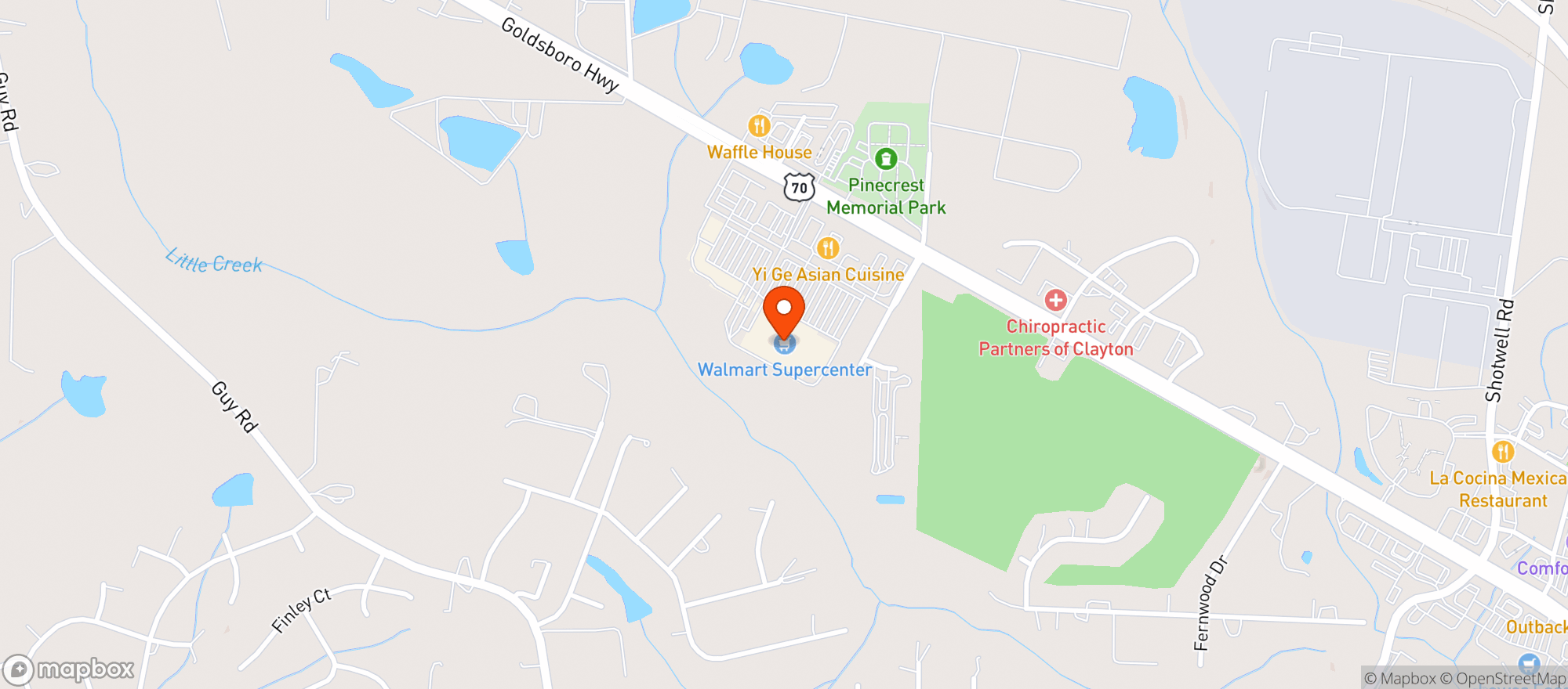 Map showing Walmart Supercenter