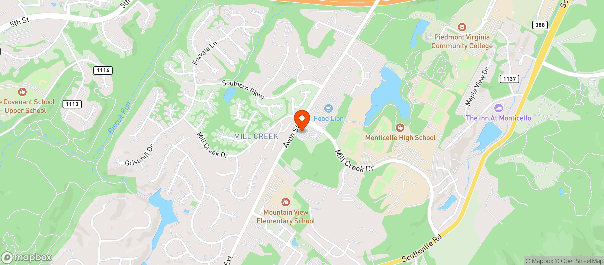 Map showing Mill Creek Market