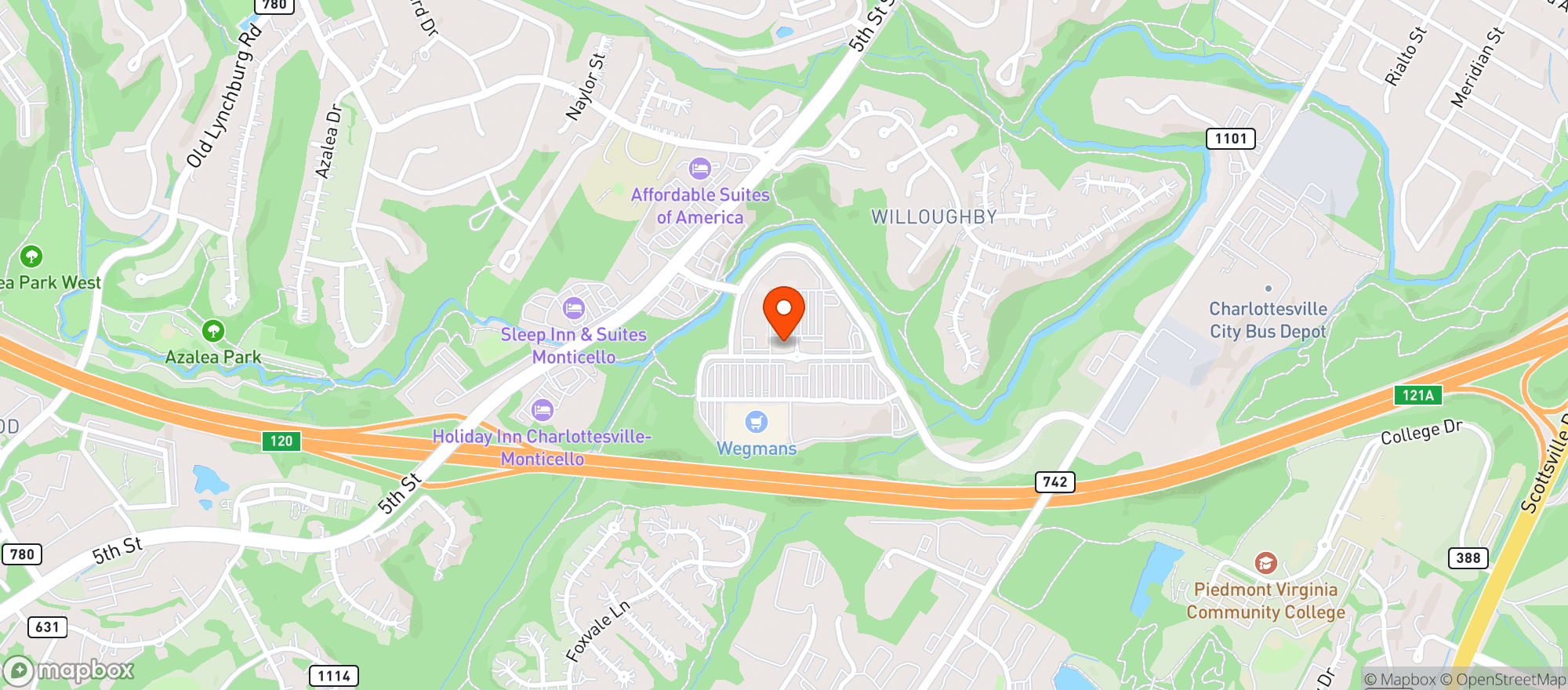 Map showing Timberwood Tap House