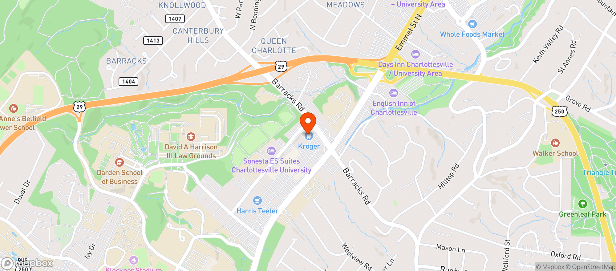 Map showing Kroger