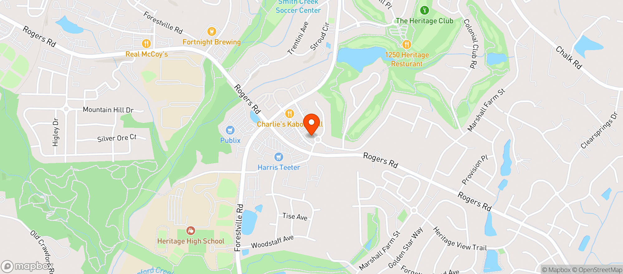 Map showing Wine and Beer 101 Wake Forest