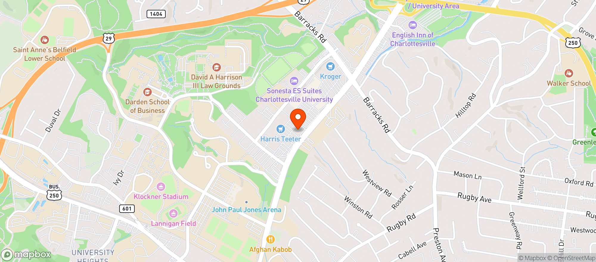 Map showing Milk & Honey Cafe
