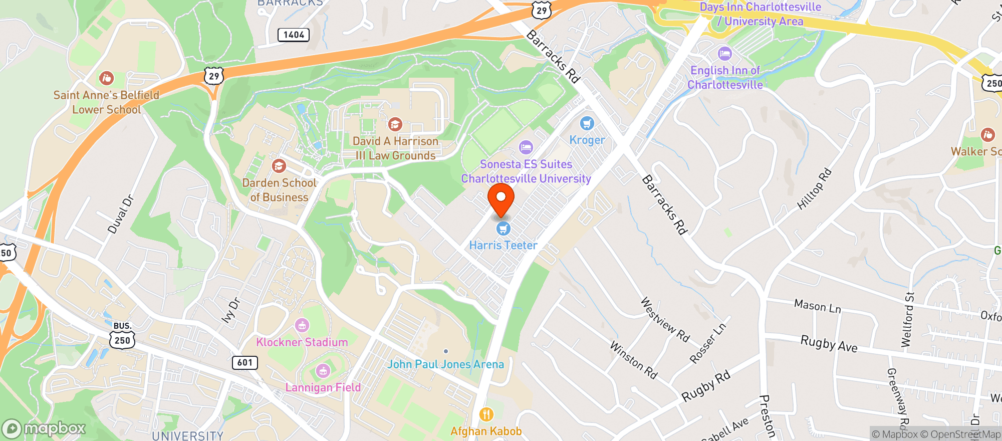 Map showing Harris Teeter #177
