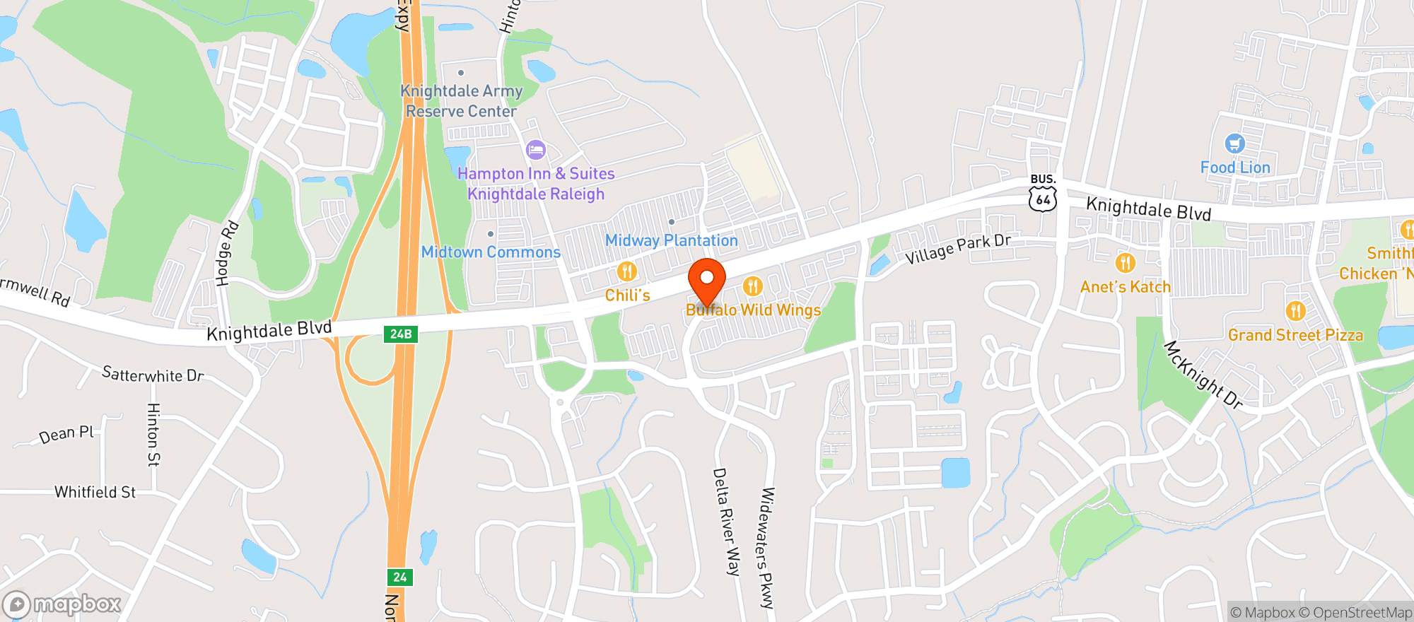 Map showing LOWES FOODS