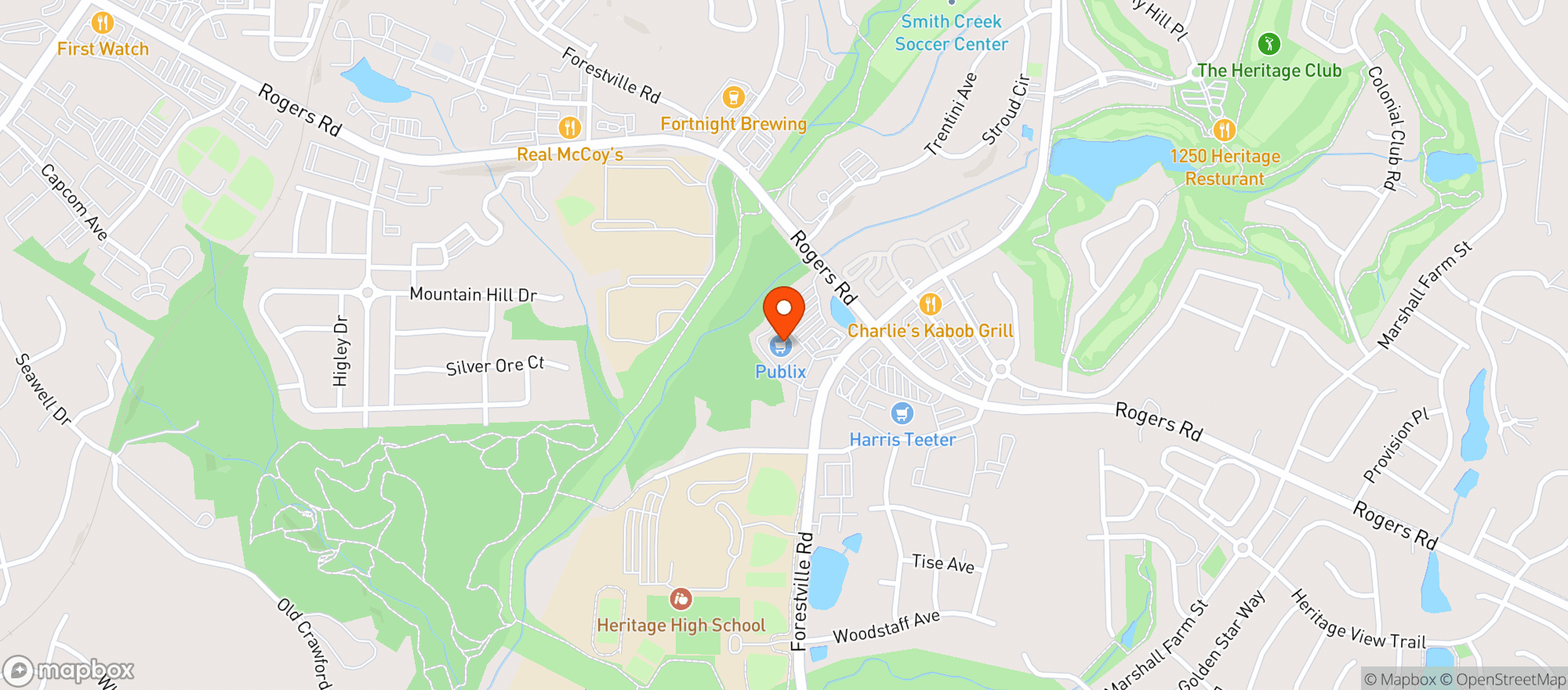 Map showing Publix