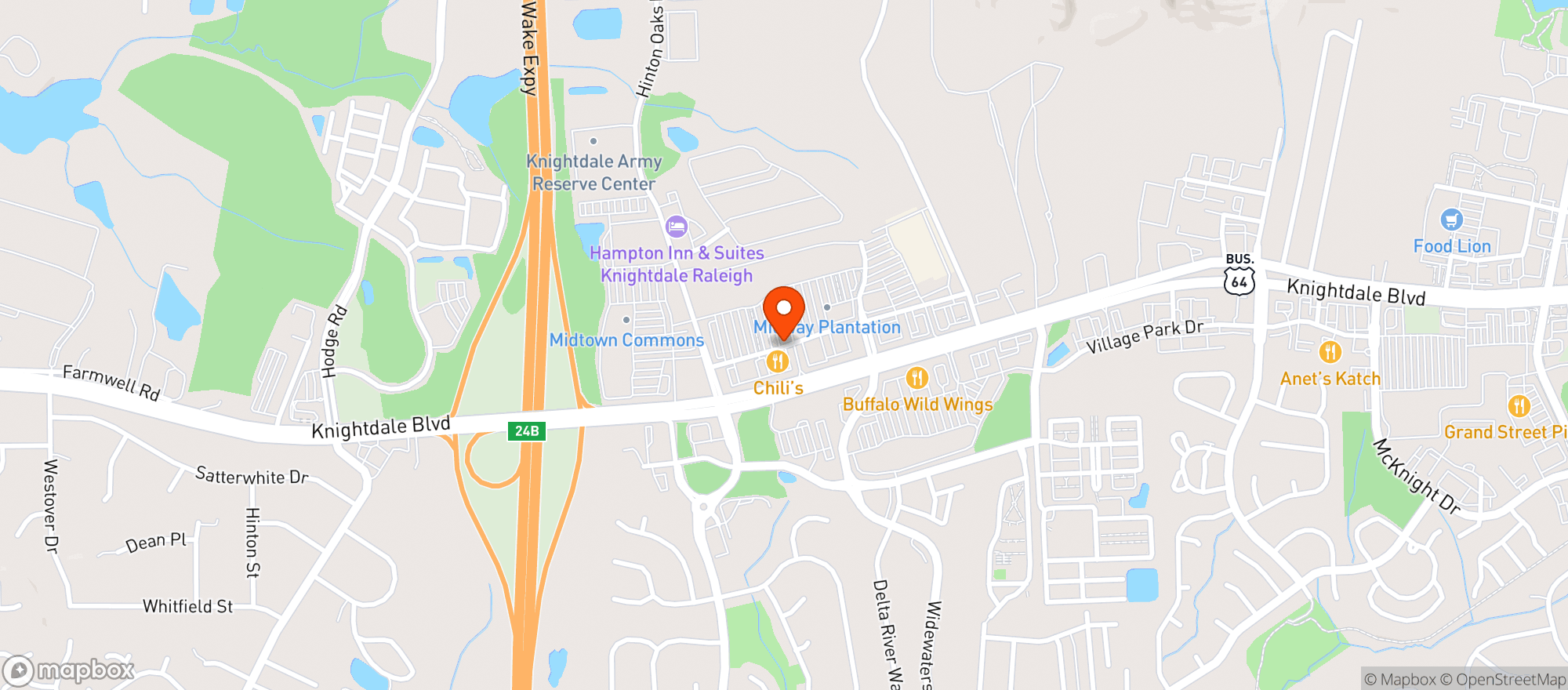 Map showing Gnc - 8839 - Shoppes @ Midway Plantation
