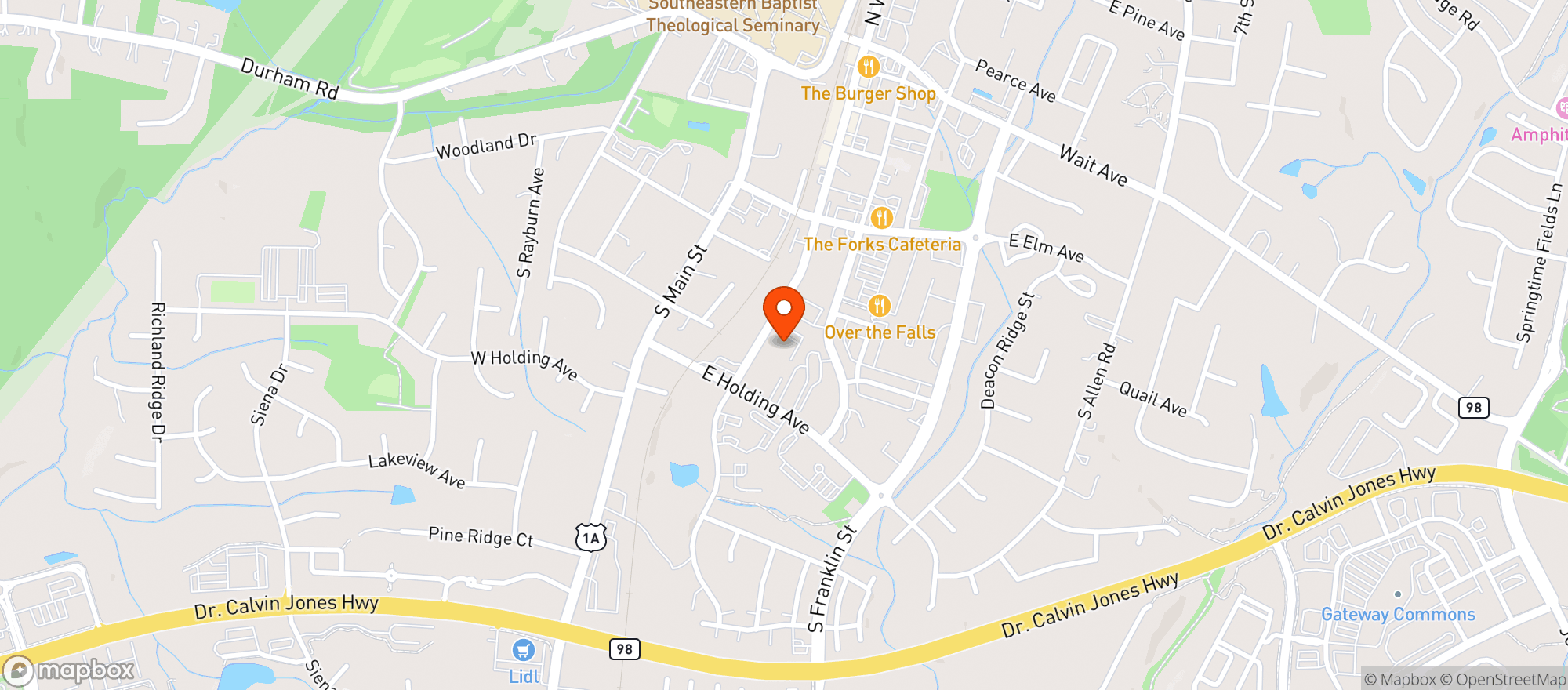 Map showing Cardinal Bar