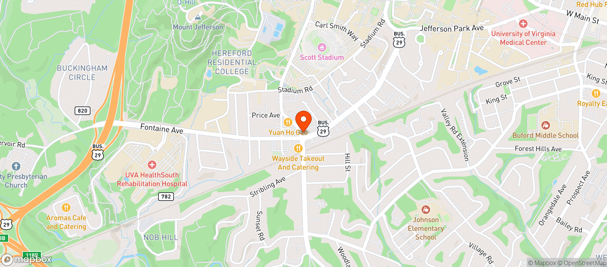Map showing Pi Napo Pizzeria