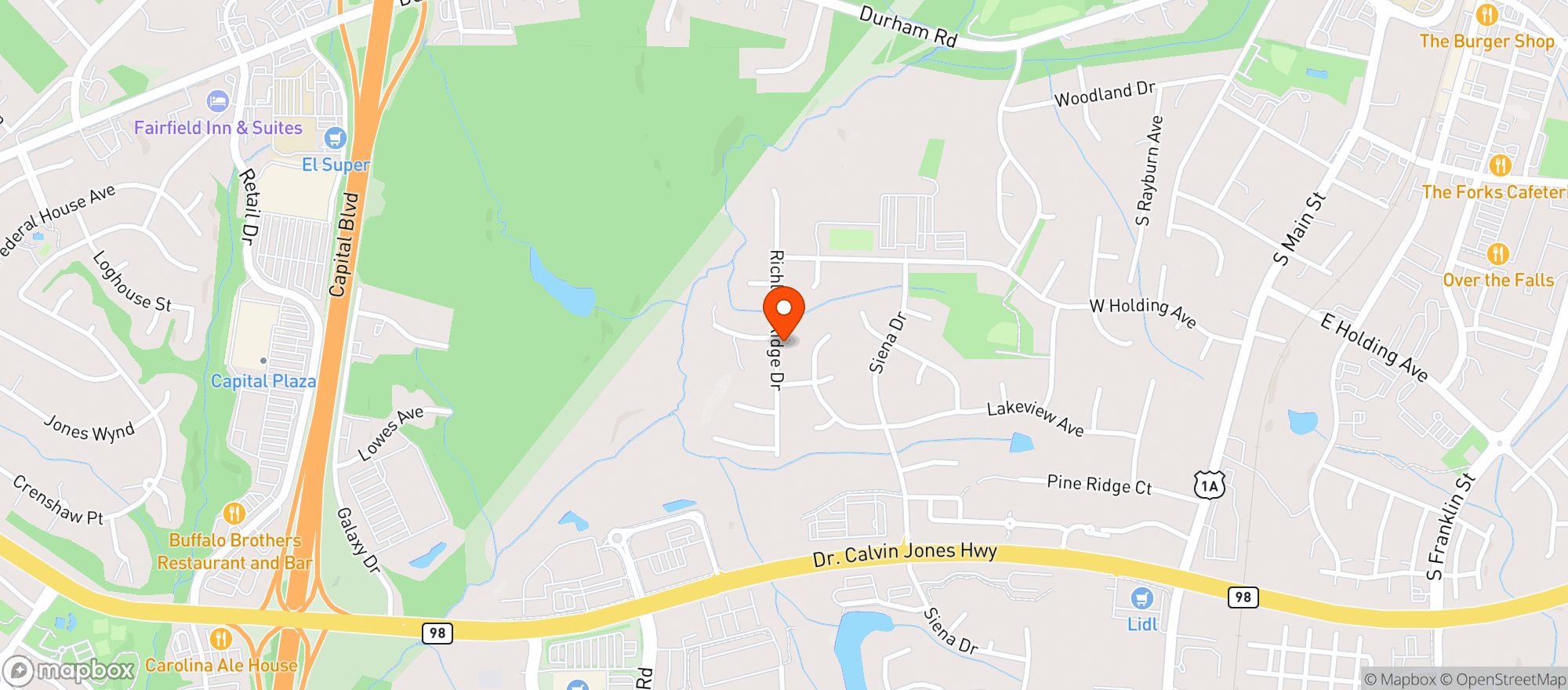 Map showing Wegmans