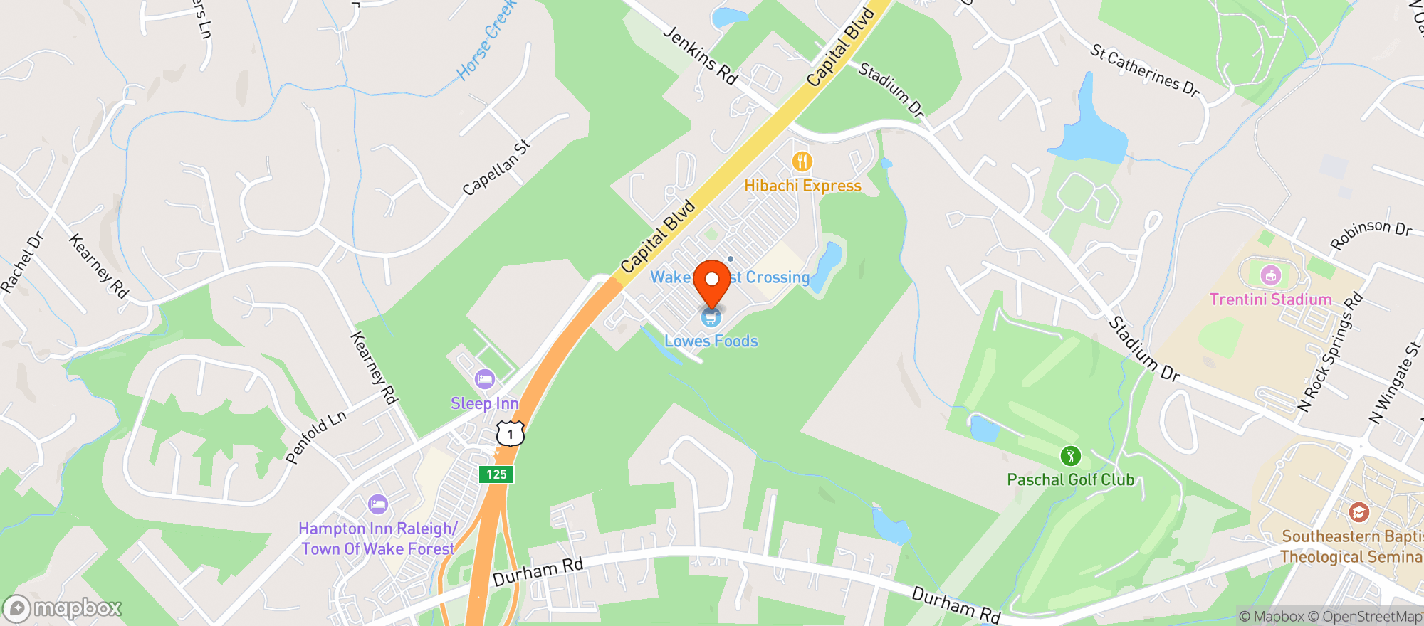 Map showing Lowes Foods