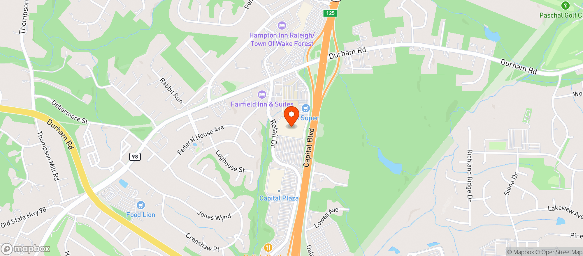 Map showing Target