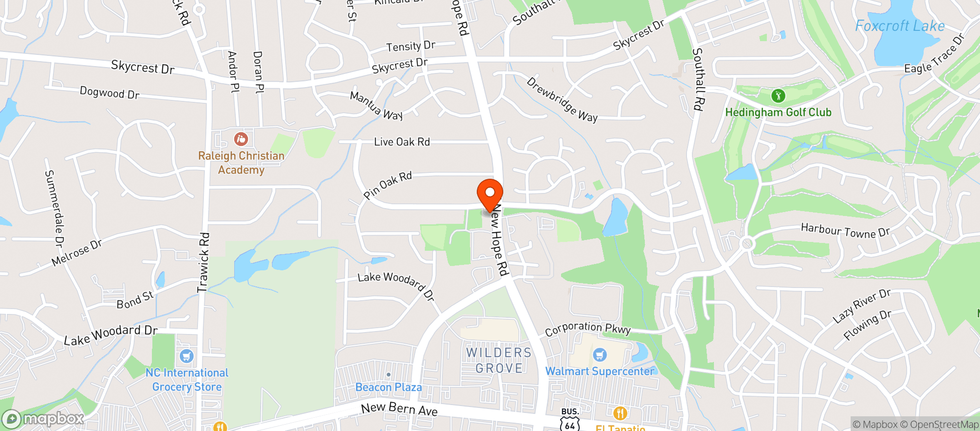 Map showing Uncle Bills Mini Mart