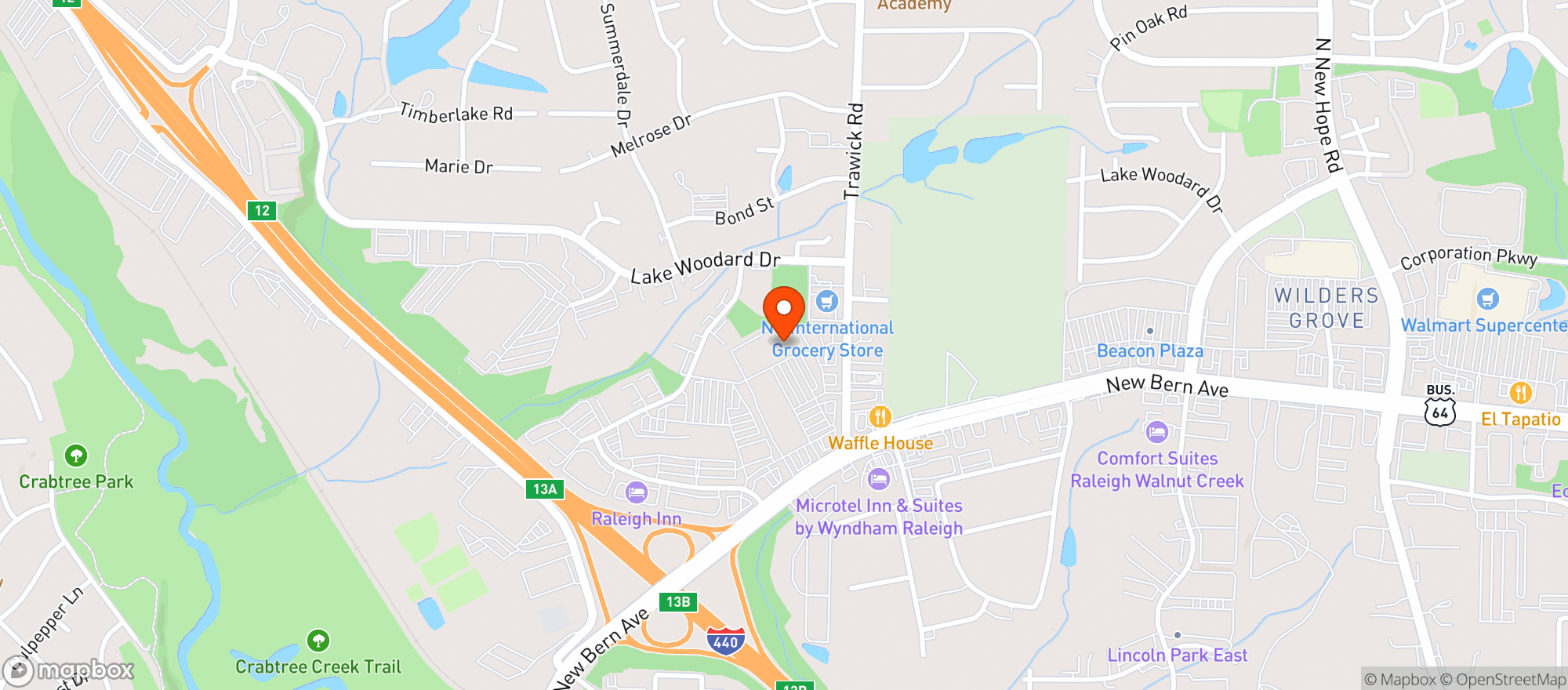 Map showing Food Lion #1259