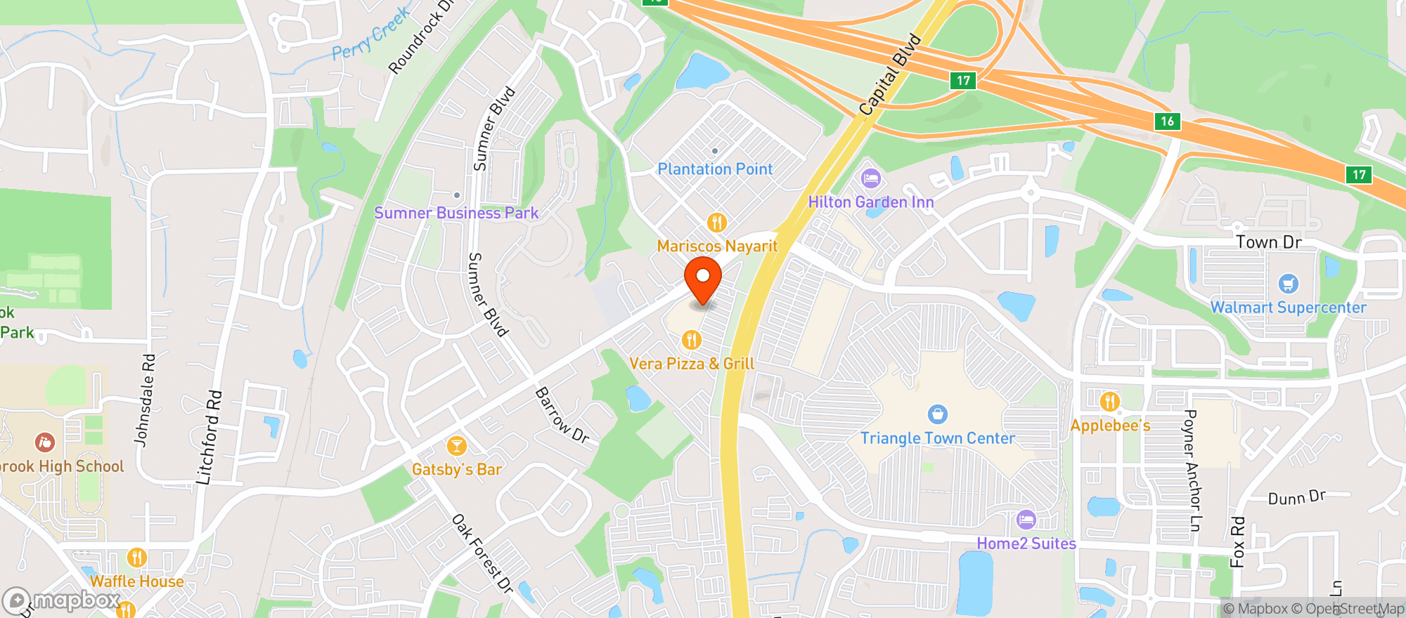 Map showing 608-Total Wine - Triangle Plaza