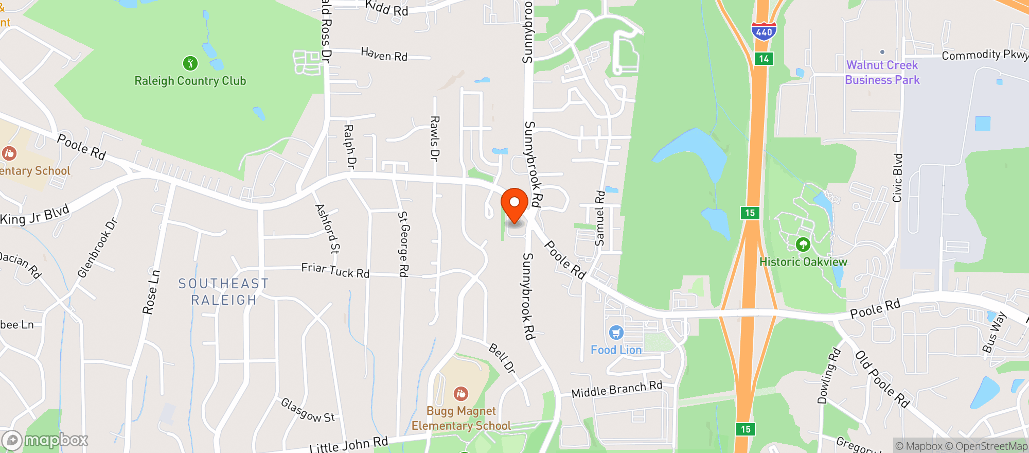 Map showing Circle K Store 3126 (poole)