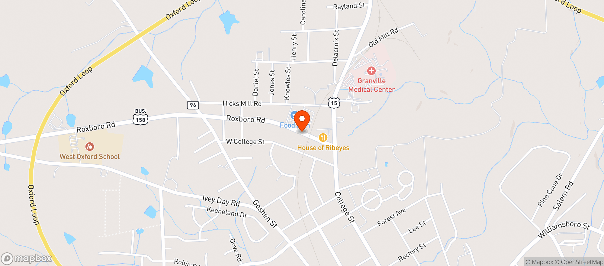 Map showing Food Lion