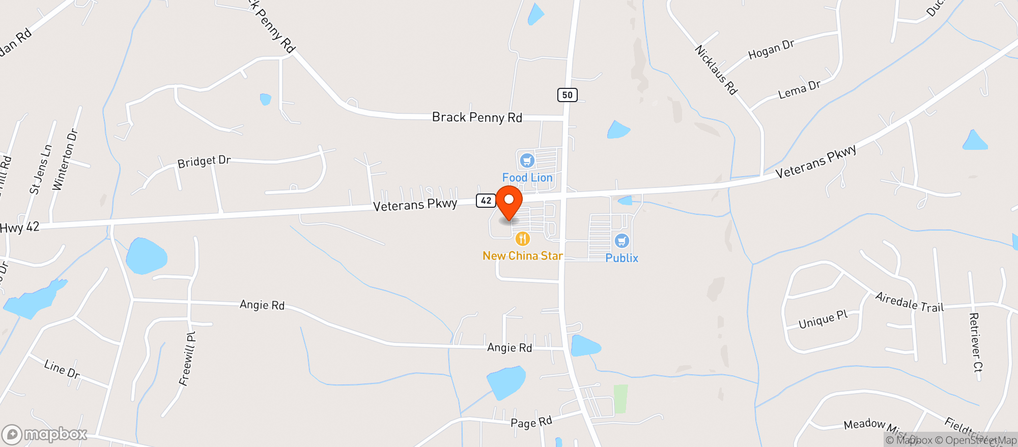 Map showing LOWES FOODS