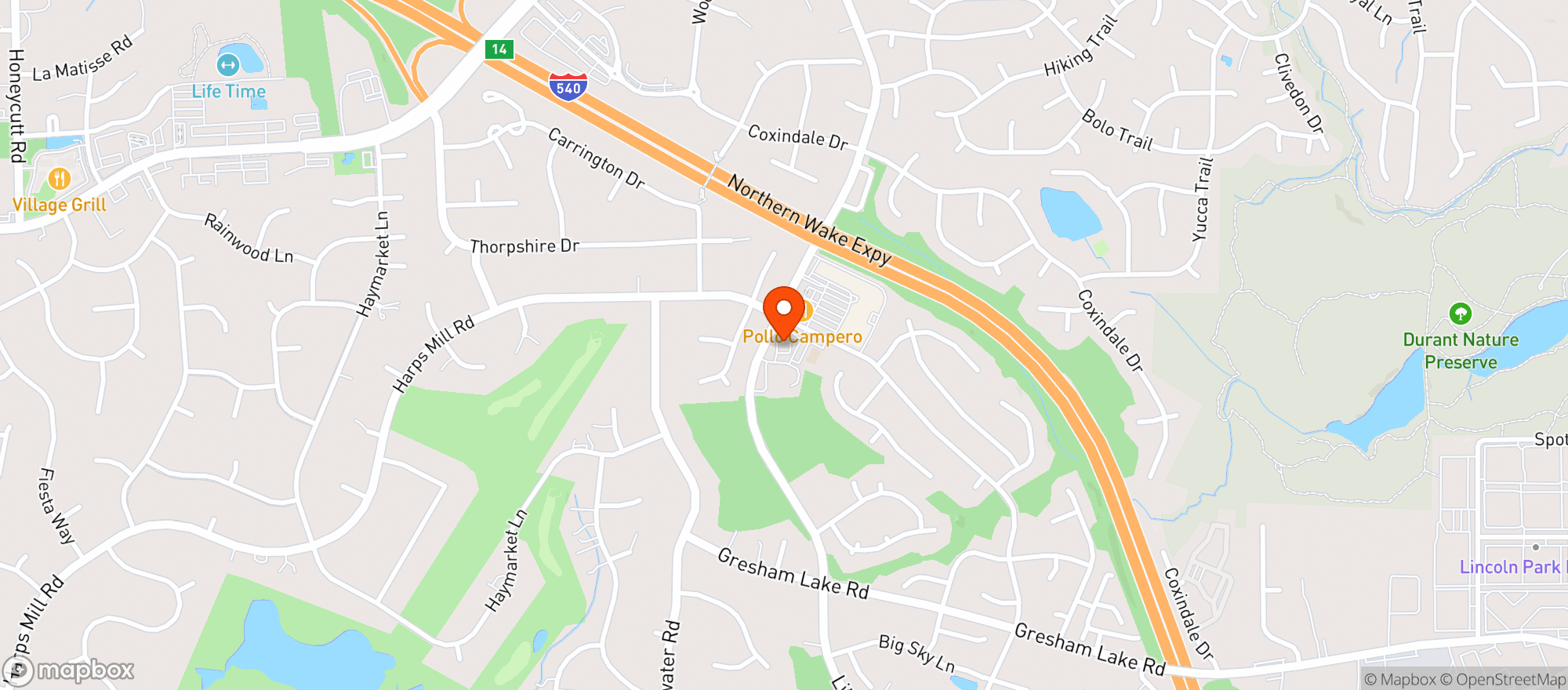Map showing Circle K 2720869 (Harps Mill)
