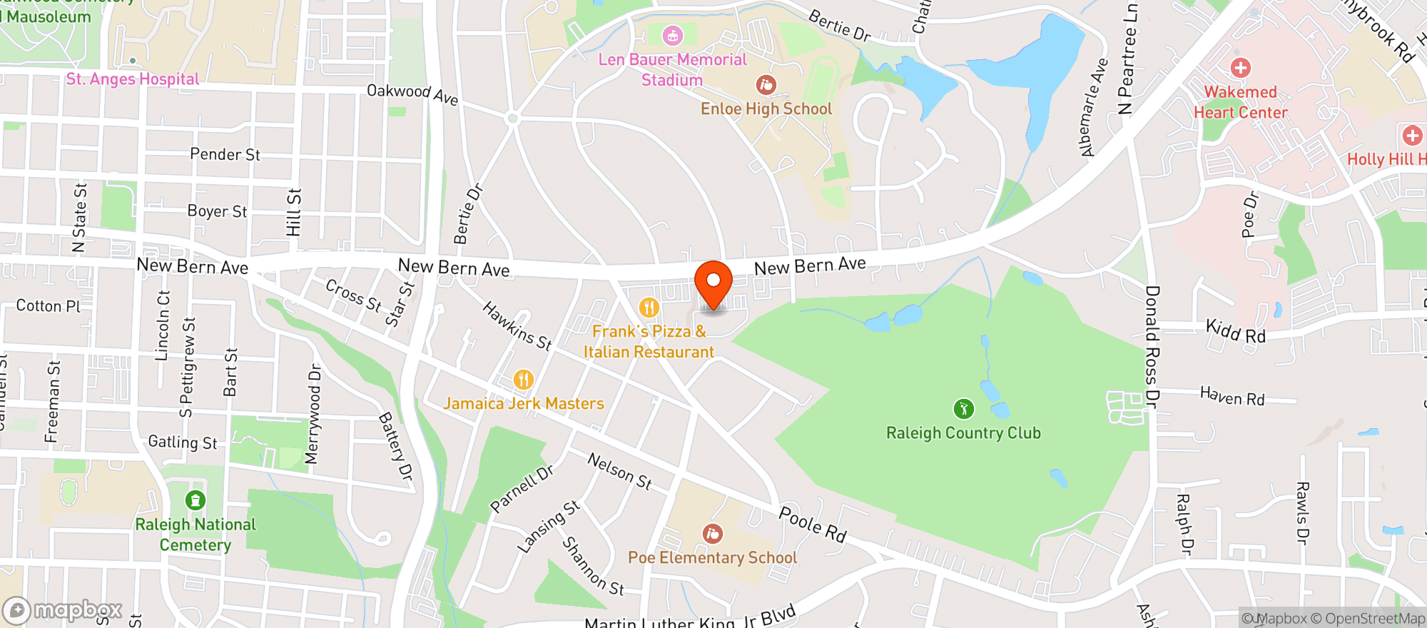 Map showing Alamo Drafthouse Cinema
