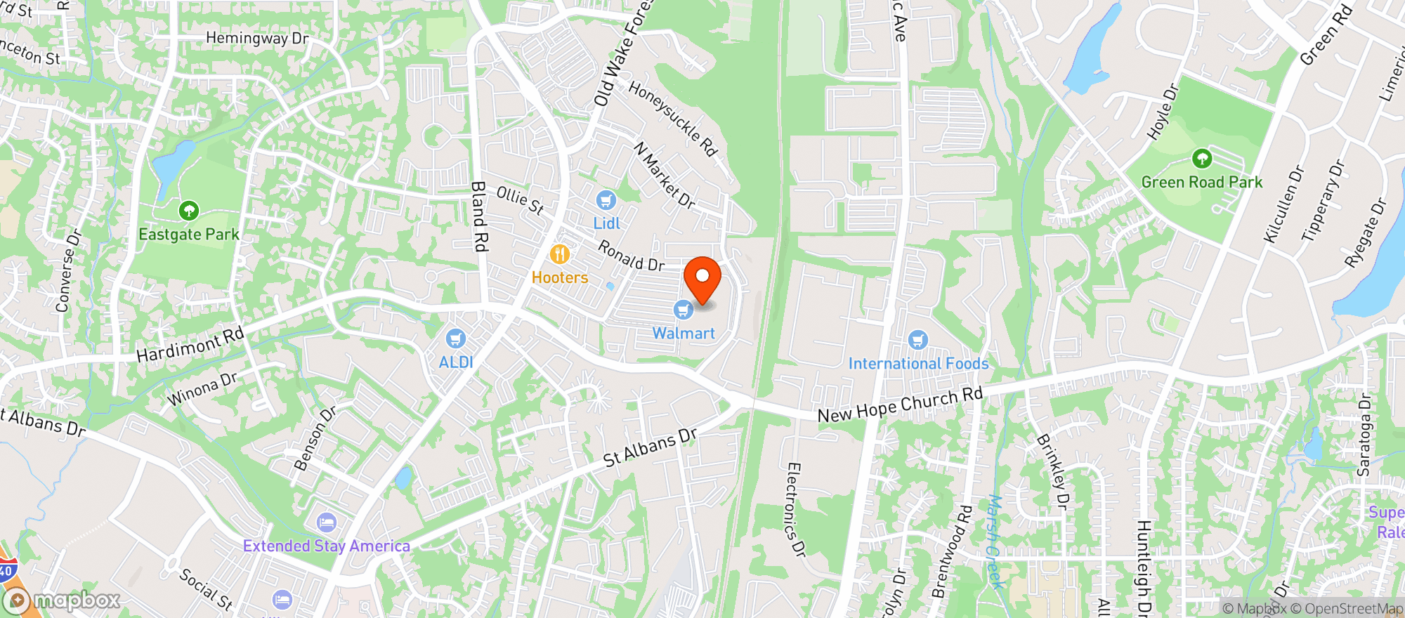 Map showing Walmart Supercenter