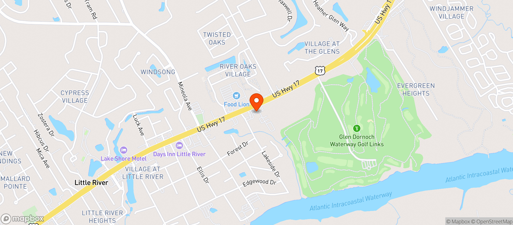 Map showing Phoenix Mart #72