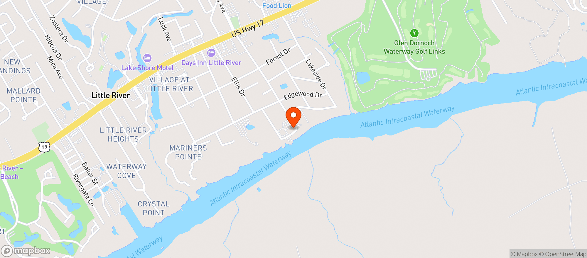 Map showing Pilot House