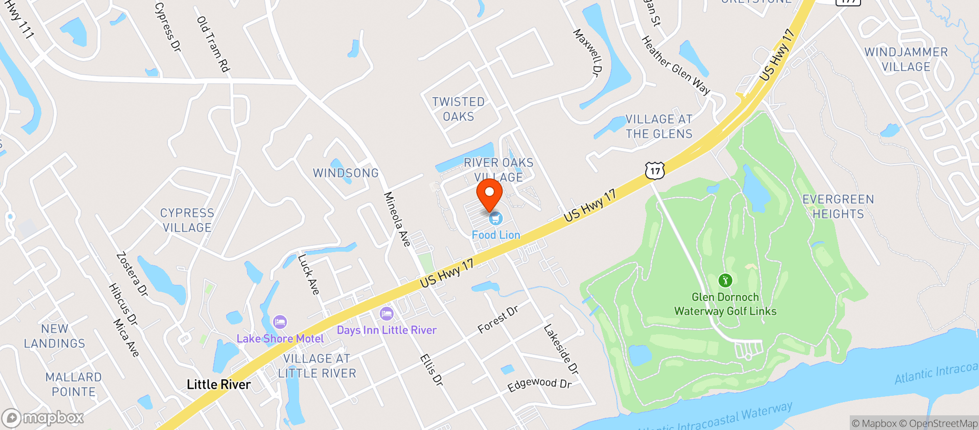 Map showing FOOD LION