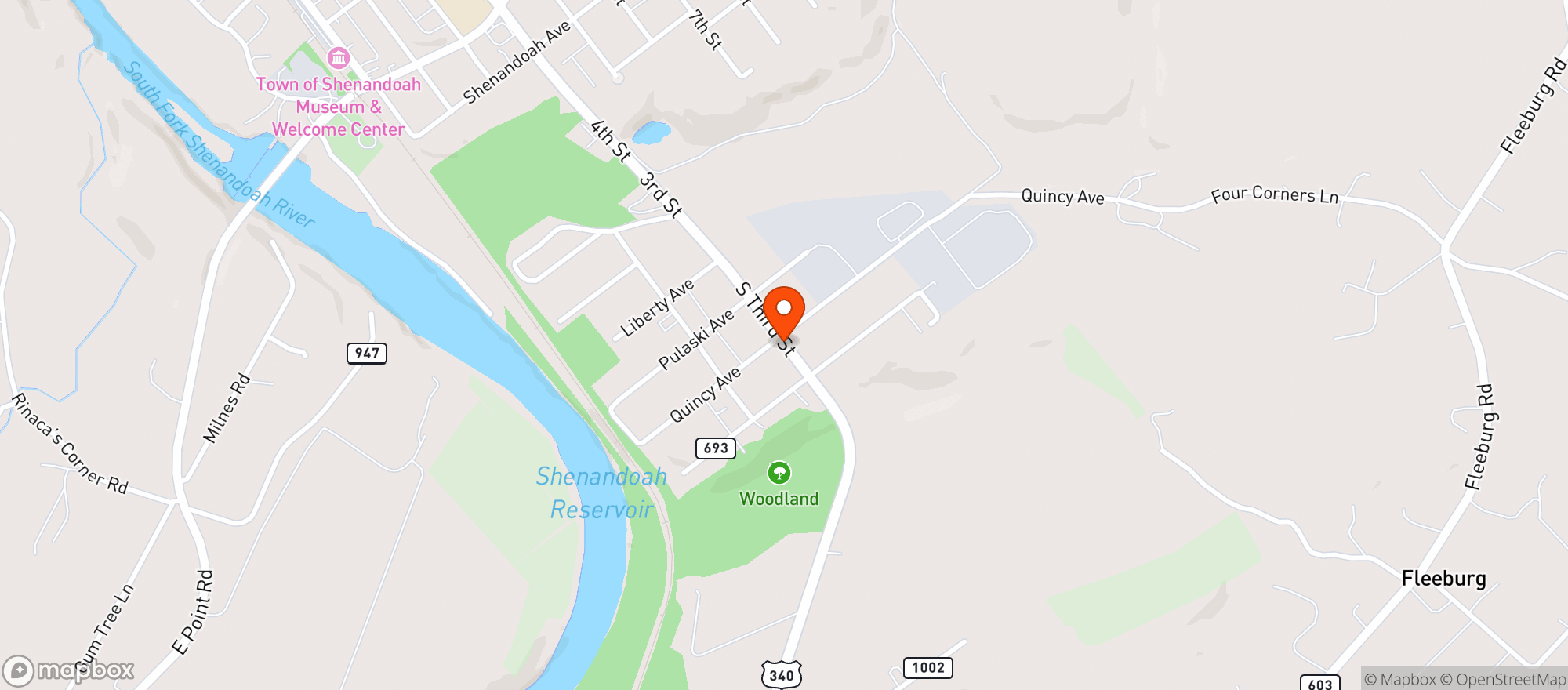 Map showing Mamma Mia Pizza & Pasta