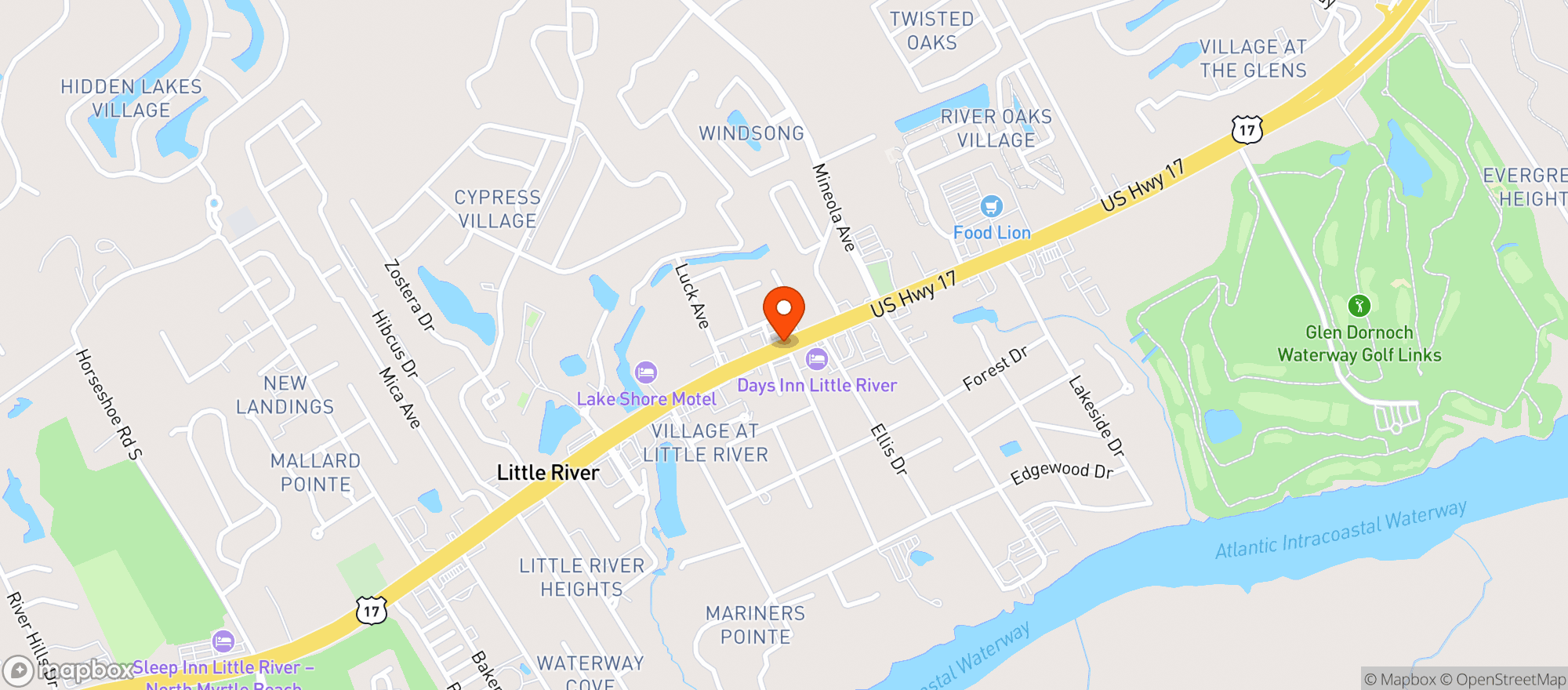 Map showing Coopers Tavern