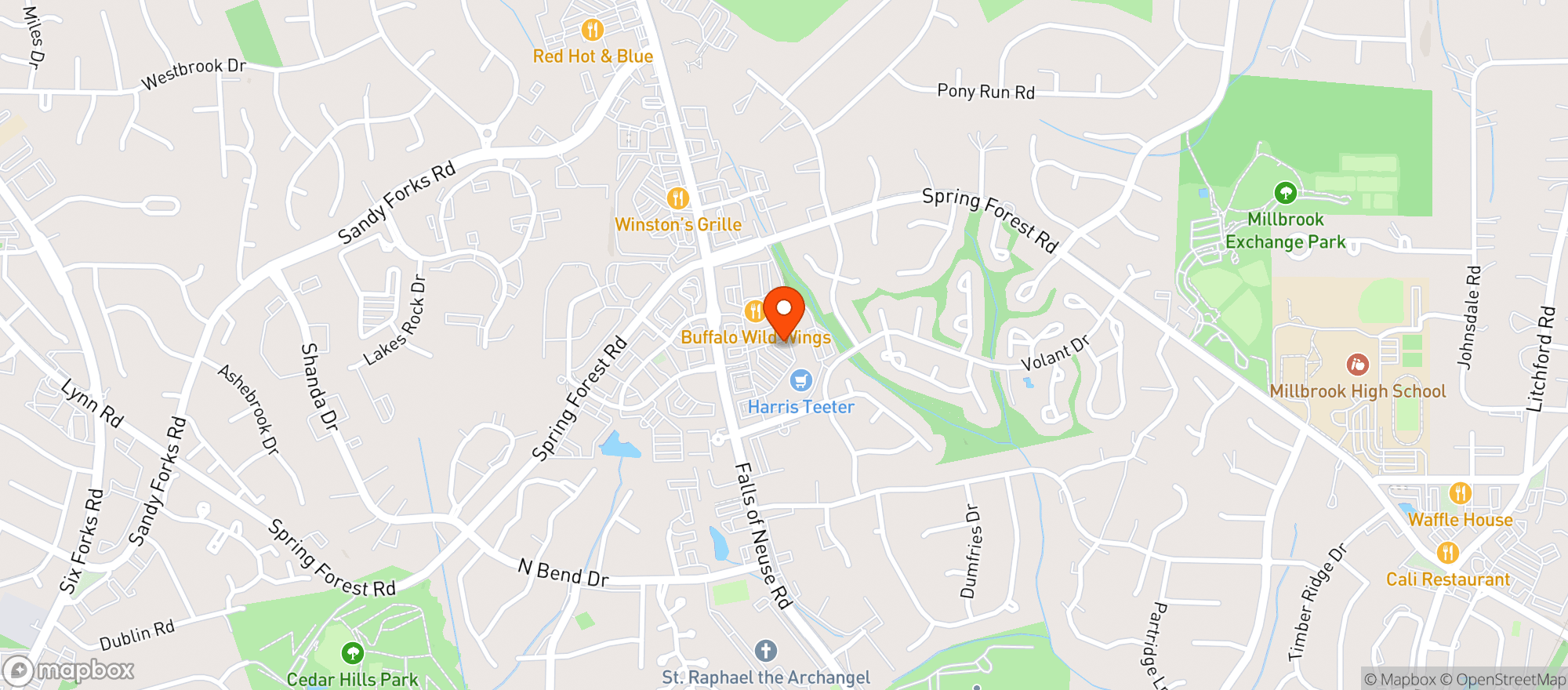 Map showing Harris Teeter