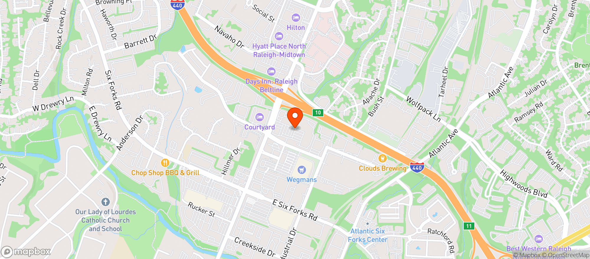 Map showing Melting Pot Restaurant #1600
