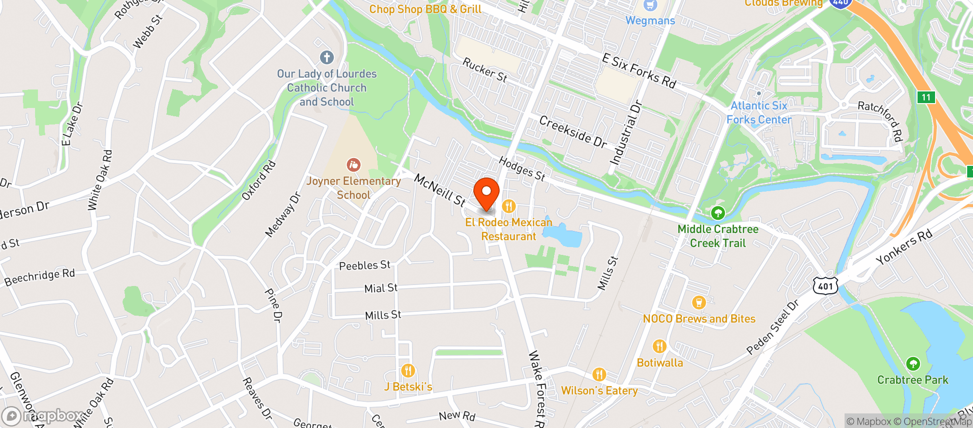 Map showing HOUSE OF HOPS MCNEIL POINTE