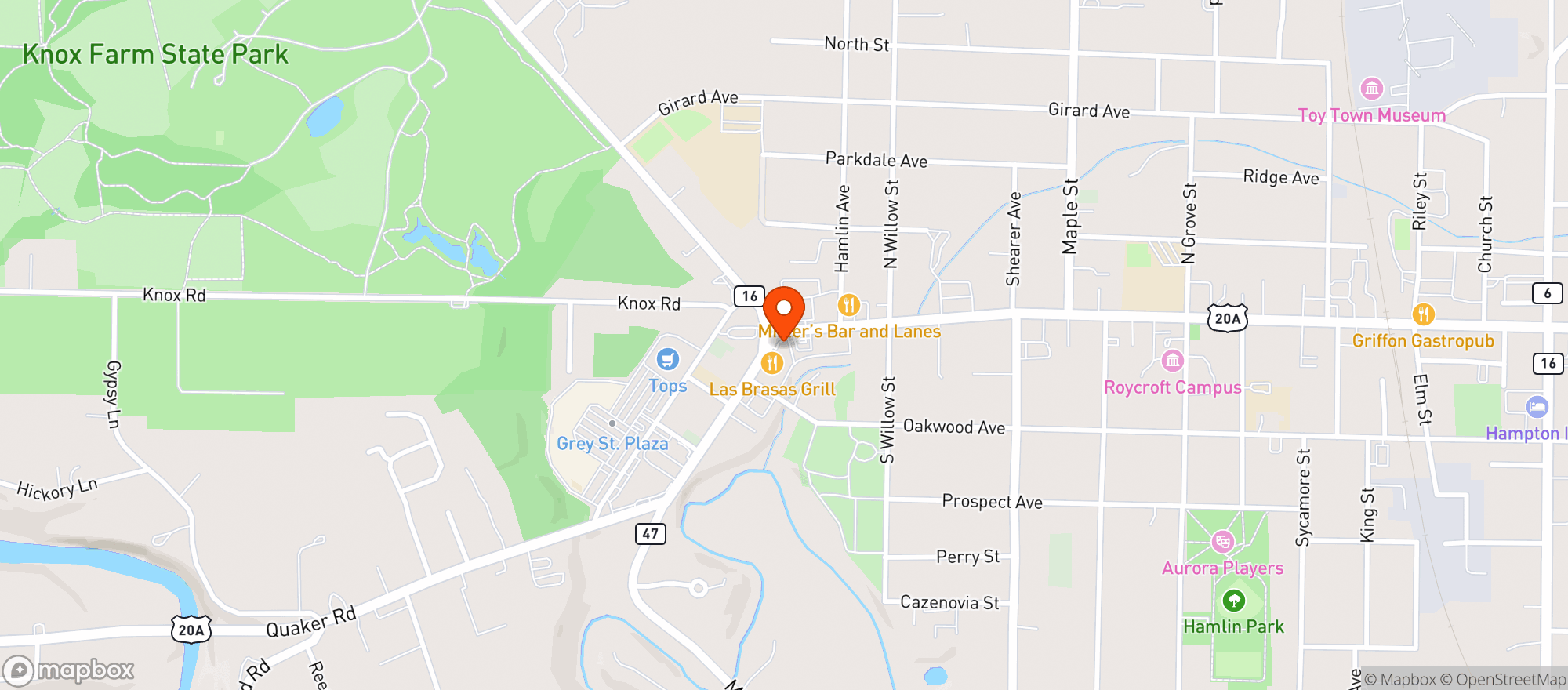Map showing Reed's Liquors