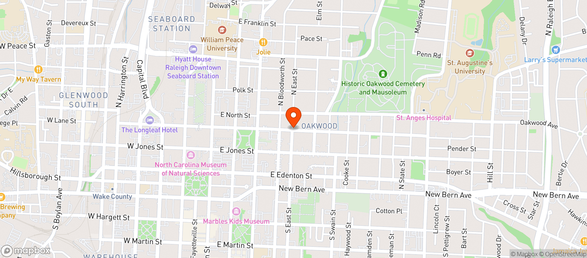 Map showing Brewer's Kettle-kernersville