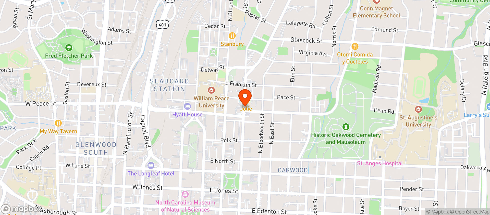 Map showing Jolie Restaurant