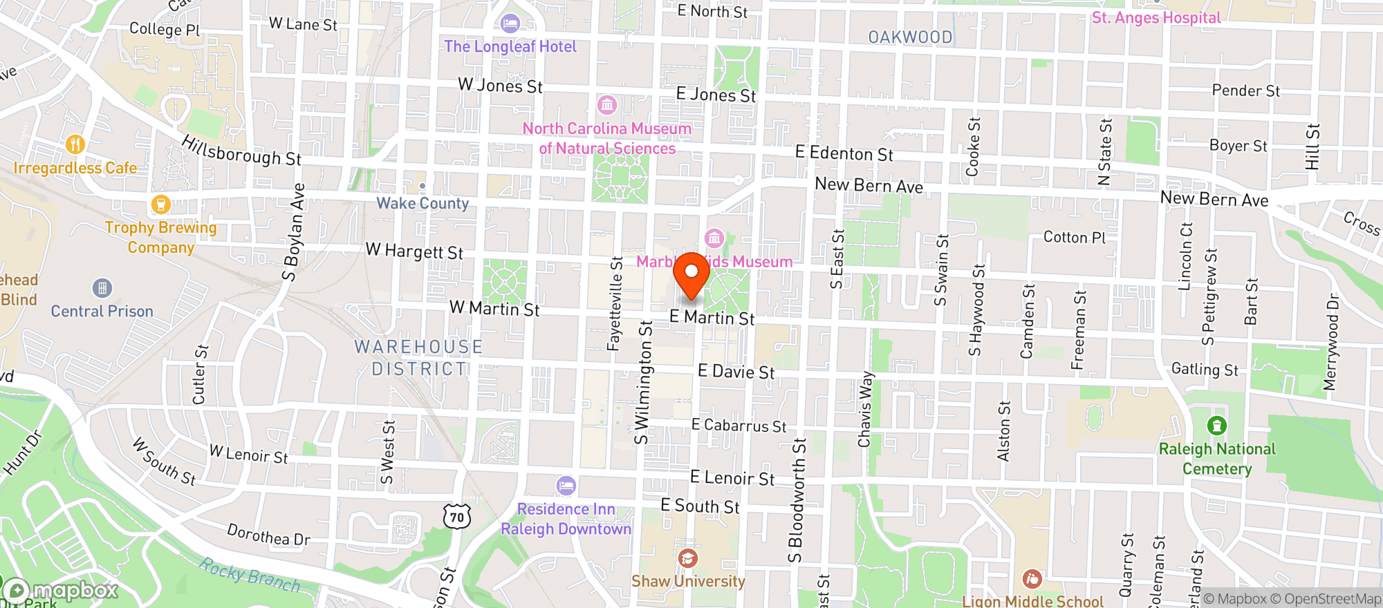Map showing Pour House