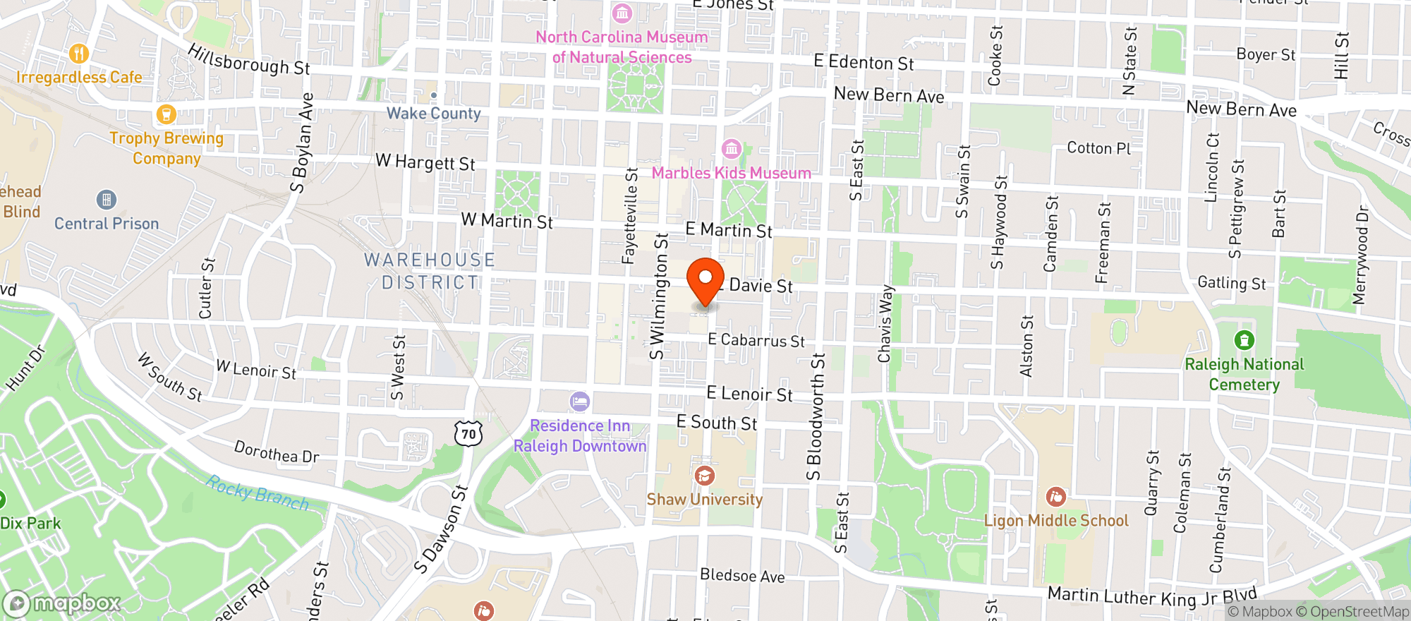 Map showing Davie Street Pub