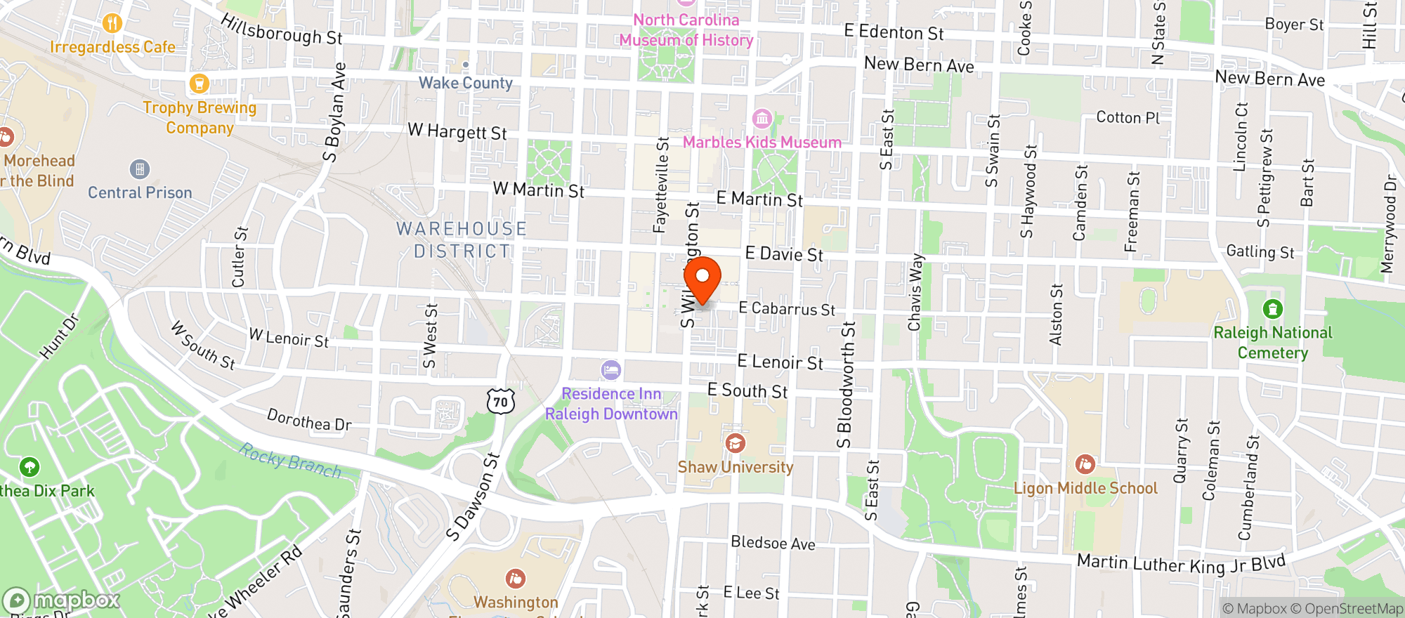 Map showing Lincoln Theatre