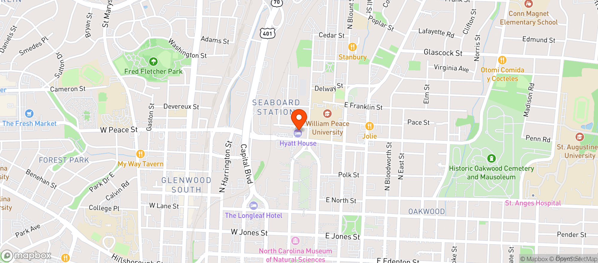 Map showing Hyatt House