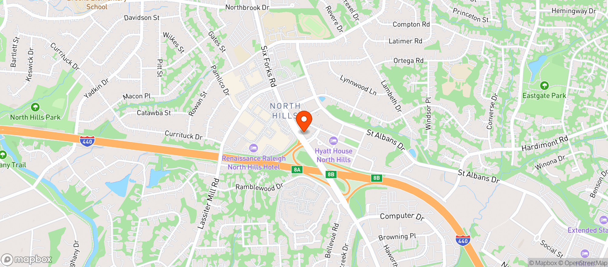 Map showing Cowfish Burger Sushi Bar