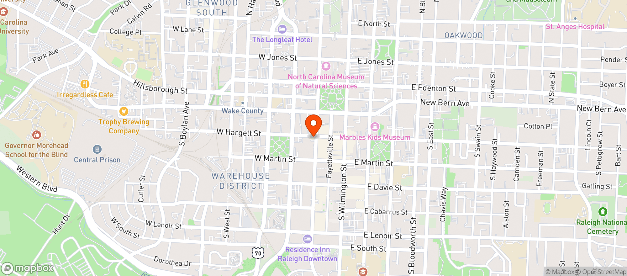 Map showing Bridge Club