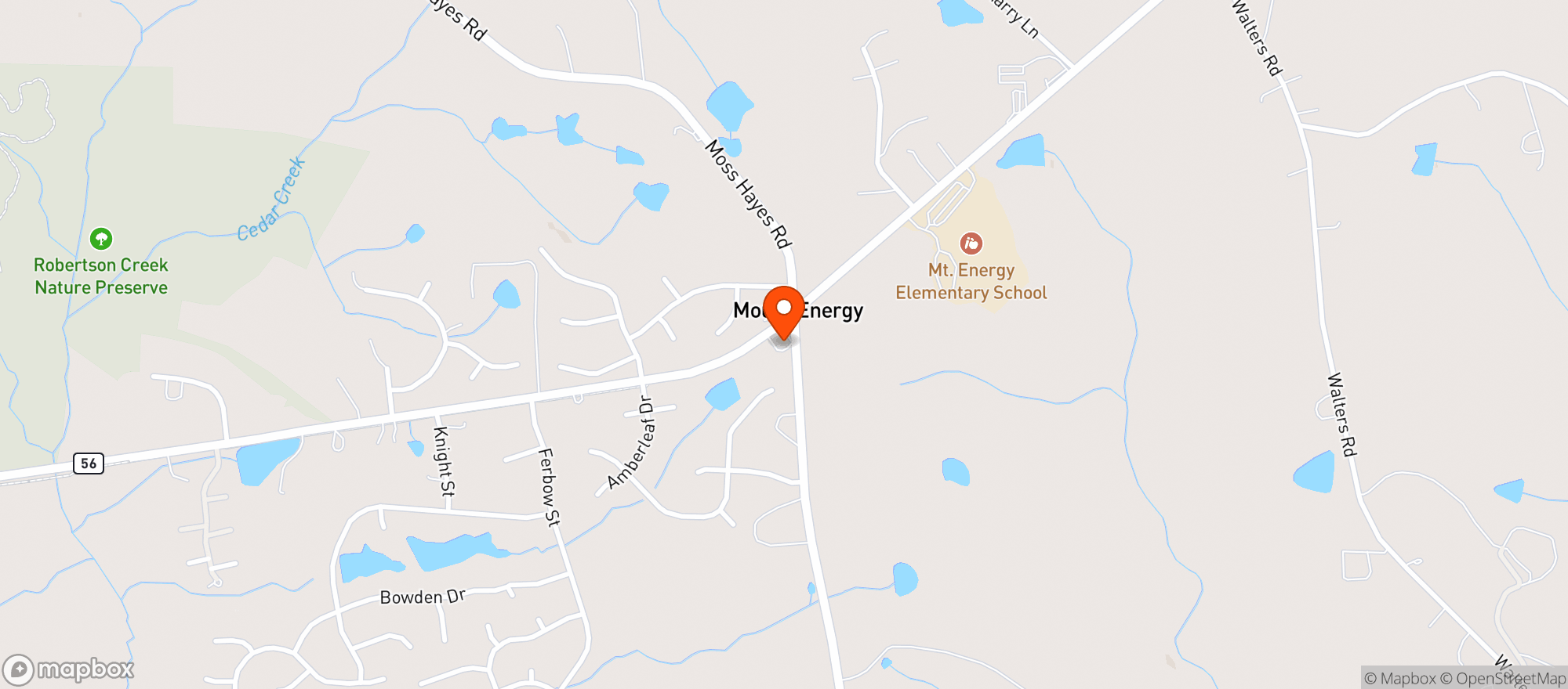 Map showing Corner Grocery - Creedmoor